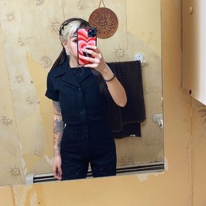 big bud press short sleeve jumpsuit black